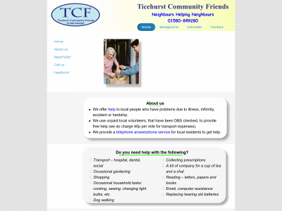ticehurstcommunityfriends.org snapshot