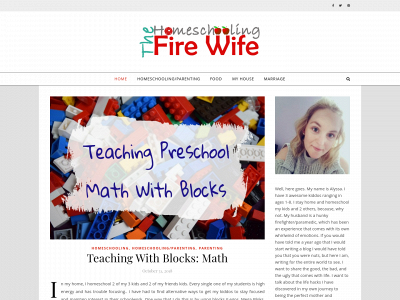 homeschoolingfirewife.com snapshot