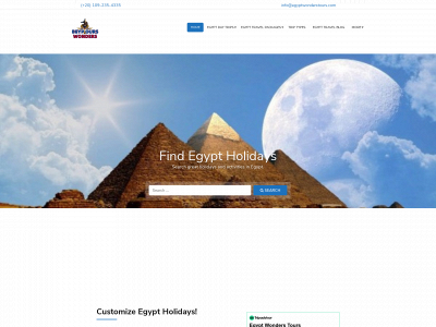 egyptwonderstours.com snapshot