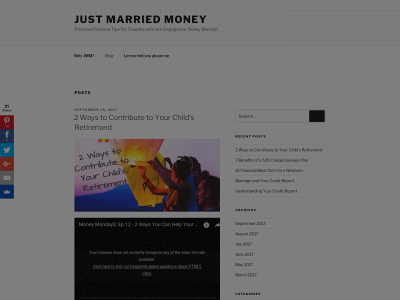 justmarriedmoney.com snapshot