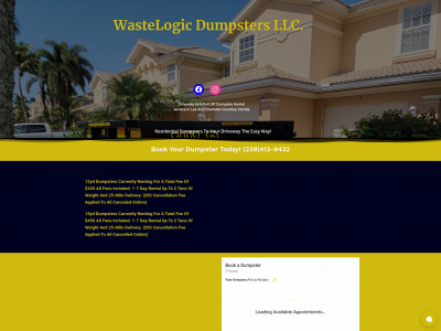 wastelogicdumpsters.com snapshot
