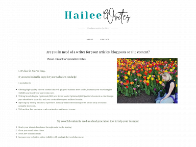 haileewrites.com snapshot