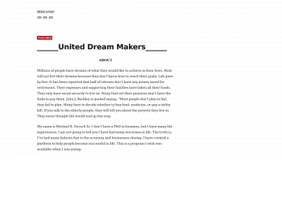uniteddreammakers.com snapshot