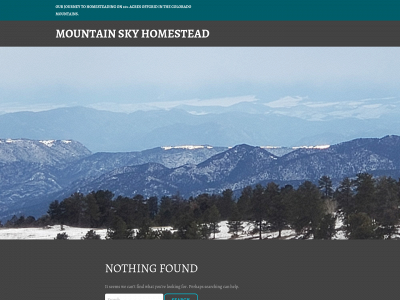 mountainskyhomestead.com snapshot