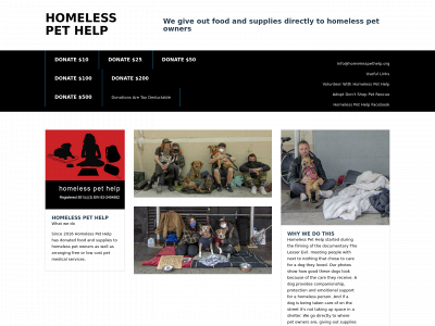 homelesspethelp.org snapshot