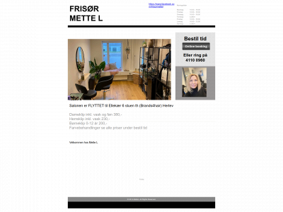 frisor-mettel.dk snapshot