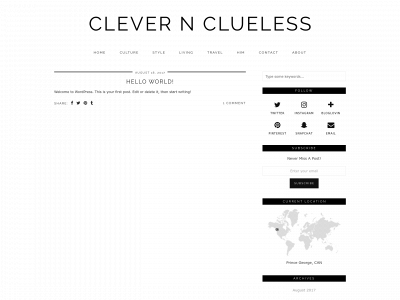 clevernclueless.com snapshot
