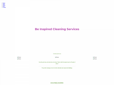 beinspiredcleaningservices.com snapshot