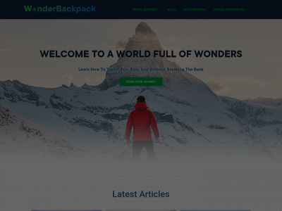 wonderbackpack.com snapshot