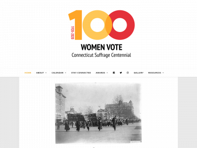 votesforwomenct.com snapshot