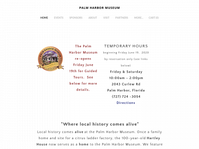 www.palmharbormuseum.com snapshot