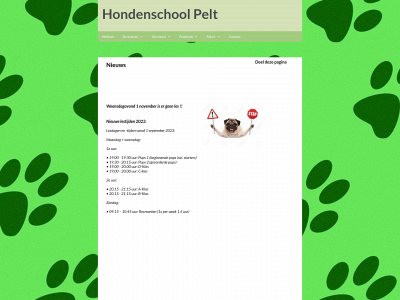 hondenschool-pelt.be snapshot