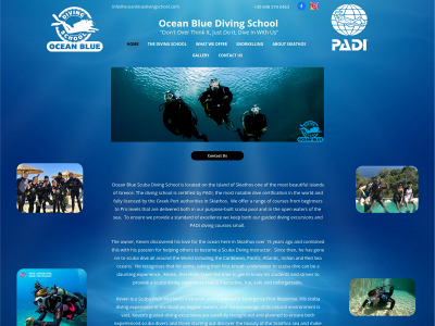 oceanbluedivingschool.com snapshot