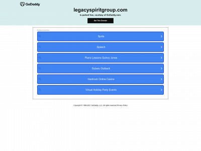 legacyspiritgroup.com snapshot