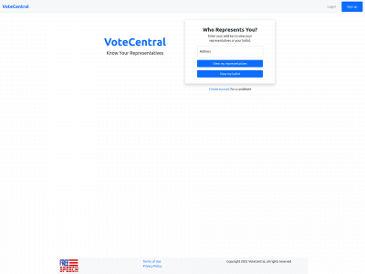 votecentral.org snapshot