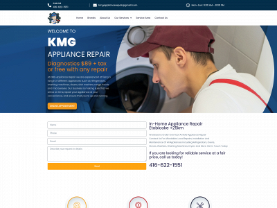 kmgappliancerepair.ca snapshot