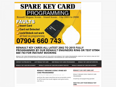 renault-megane-key-card.co.uk snapshot