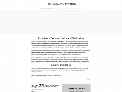 www.humanbydesign.info snapshot