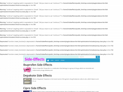 side-effects.info snapshot