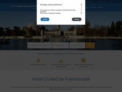 www.hotelciudadfuenlabrada.com snapshot
