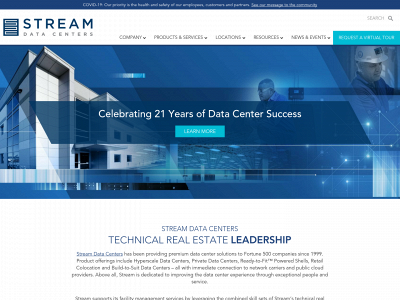 streamdatacenters.com snapshot