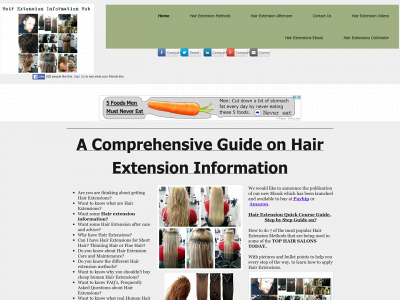 hairextensioninformationhub.com snapshot