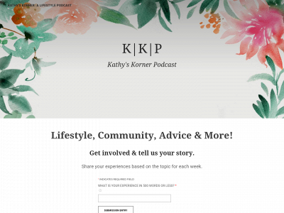 www.kathyskornerpodcast-lifestyle-community-advice.com snapshot