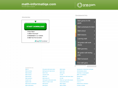 math-informatiqe.com snapshot