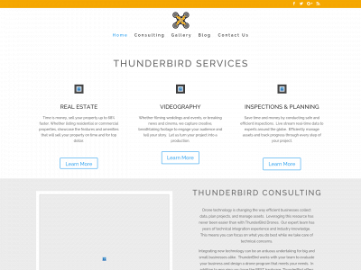thunderbirddrones.com snapshot