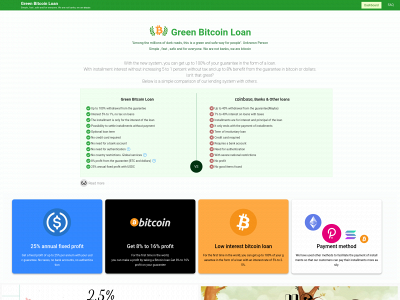 greenbitcoinloan.com snapshot