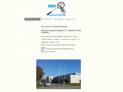 hoejby-badmintonklub.dk snapshot