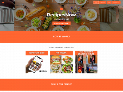 www.recipesnowapp.com snapshot