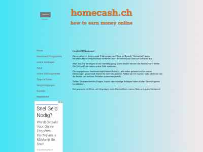 homecash.ch snapshot