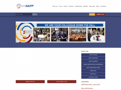 napp.org snapshot