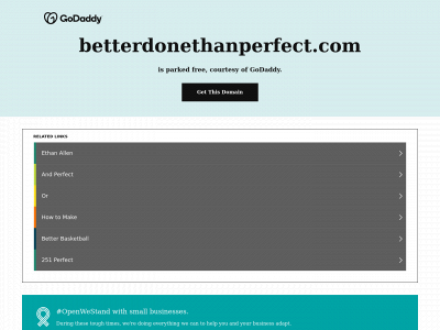 betterdonethanperfect.com snapshot