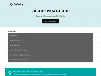 acam-wear.com snapshot