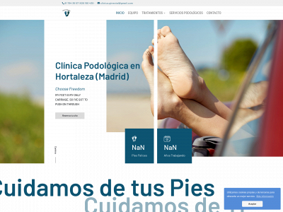 www.clinicapodologicaginestal.es snapshot