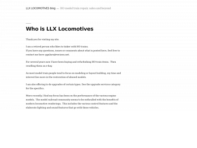 llxlocomotives.com snapshot