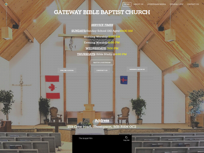www.gatewaybiblebaptistchurch.ca snapshot