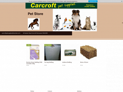 carcroftpetsupplies.com snapshot