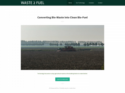 waste2fuel.tech snapshot