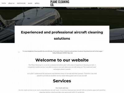 www.planecleaning.co.uk snapshot