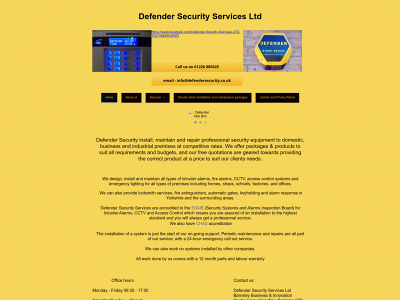 defendersecurity.co.uk snapshot