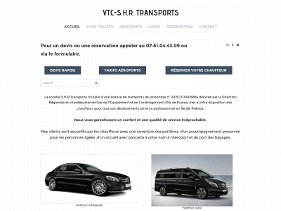 www.vtc-shrtransports.fr snapshot
