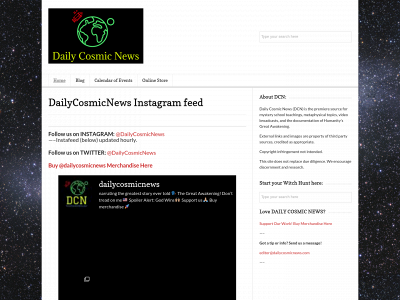 dailycosmicnews.com snapshot