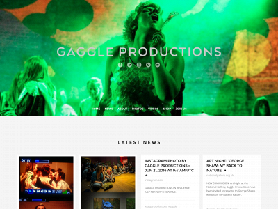 gaggleproductions.com snapshot