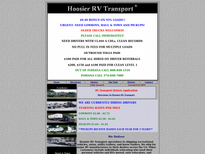 hoosier-rv-transport.com snapshot