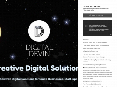 digitaldevin.tech snapshot