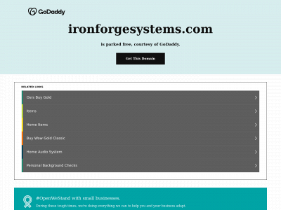 ironforgesystems.com snapshot
