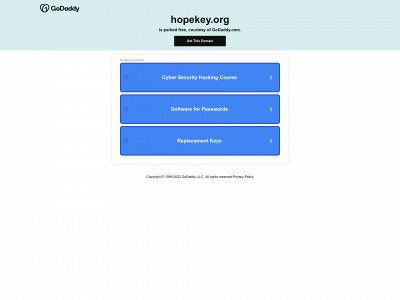 hopekey.org snapshot
